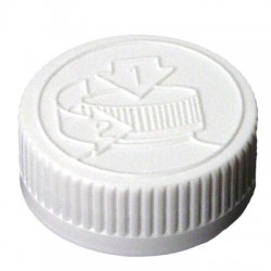 24-400 White Child Resistant Cap - 100/bag (As low as $0.14 each)