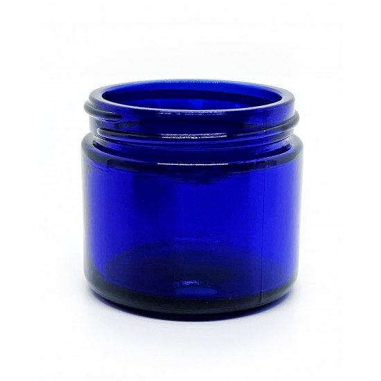 1oz Cobalt Blue Glass Jar - 160 jars/case ($0.52 each, discounts for case quantities)