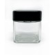 3oz Clear Square Glass Jar with Child Resistant Cap - 32 jars/box ($1.25 each)