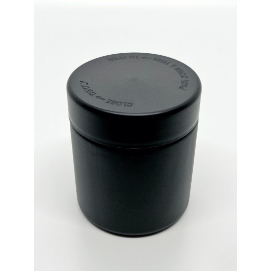 3oz Black Glass Jar with Child Resistant Cap - 100 jars/case (as low as $0.66/jar)