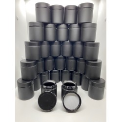 3oz Black Glass Jar with Child Resistant Cap - 100 jars/case (as low as $0.66/jar)