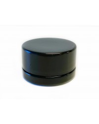 9cc Black Glass Jar with Child Resistant Cap - 64 jars/tray (84¢ each, discounts for case quantities)