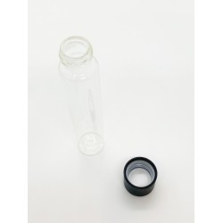 Preroll Vials Glass with Black Child Resistant Cap - 200 per pack ($0.43 each, discounts for high volume orders)