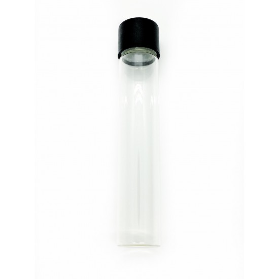 Preroll Vials Glass with Black Child Resistant Cap - 200 per pack ($0.43 each, discounts for high volume orders)