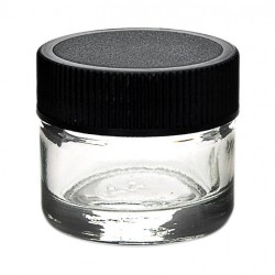 7cc (2 Dram) Glass Concentrate Jars with Black Lids (as low as 27¢ each)